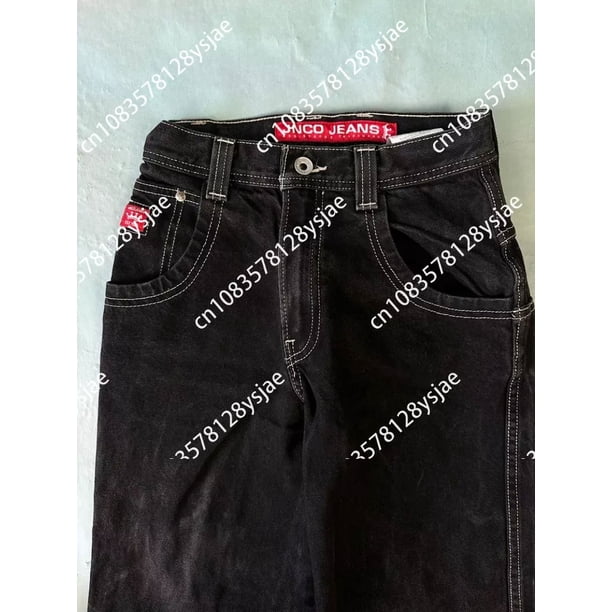 Streetwear JNCO Jeans Y2k Hip Hop Cartoon Graphic Embroidered