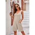 thumbnail image 4 of XCHQRTI Women Casual Jumpsuit Spaghetti Strap Overalls with Pockets Loose Sleeveless Rompers, 4 of 8