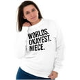 thumbnail image 4 of Worlds Okayest Niece Family Love Women Plus Size Crewneck Sweatshirt Brisco Brands 3X, 4 of 5
