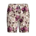 thumbnail image 7 of JUNZAN Rose Flowers Pattern Sleep Pajama Shorts for Men,Men's Pajama Bottoms,Sleepwear,Pj Shorts, 7 of 7