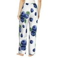 thumbnail image 3 of Pajama Pants Women, Blueberry pattern Print Sweatpants Soft Sleep Lounge Pants, Casual PJ Bottoms Pants with Pockets, 3 of 5