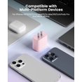 thumbnail image 2 of Cargador para iPhone FEEL2NICE 12W de carga rápida, paquete de 2, USB-C, rosa, 2 of 7