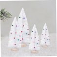 thumbnail image 4 of BEADCEST Wooden Xmas Tree Mini Christmas Tree White 1Set, 4 of 7