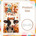 thumbnail image 2 of Colorful Design Fall Banner Cute Autumn Cow Thanksgiving Pumpkin for Seasonal Decor Home Decoration Festive Celebration, 2 of 9