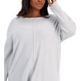 thumbnail image 2 of Style & Co Plus Size Front Seam Tunic Sweater Ember Grey Heather 2X, 2 of 3