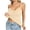 Beige# tank tops for women, variant on Spaghetti Straps Camisole for Women Trendy Lace V Neck Low Back Tank Tops Soft Breathable Lightweight Summer Undershirts White XL
