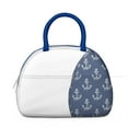 thumbnail image 2 of Insulated Lunch Bag Women, Reusable Hand Drawn Big Boat Anchor Blue Tote Lunch Box, Leakproof Cooler Lunch Bags for Work Office Travel Picnic, 2 of 4