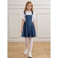 thumbnail image 4 of Linjinx Salopette en Denim pour Filles, Robe à Bretelles Réglables, Jupe Salopette d'Été Bleue 8, 4 of 7