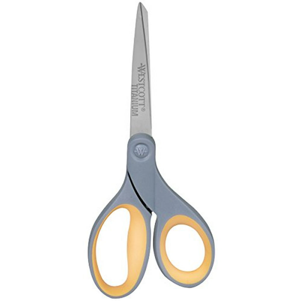 Westcott Titanium Bonded Scissors With Soft Grip Handles, 7" Straight