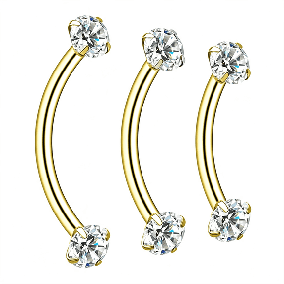 DESIGNICE Titanium Eyebrow Piercing Jewelry 16G,Astm F136 Titanium Eyebrow Rings for Rook,Lip Surface Tragus,Internally Threaded Curved Barbell Set,3Pcs 8/10/12Mm,5 Colors