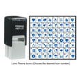 thumbnail image 2 of Printtoo Personalized Love Theme Icons Rubber Stamp Self Inking Stamper 24 mm-Violet, 2 of 7