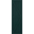 thumbnail image 5 of Ekena Millwork 12"W x 36"H True Fit PVC Two Equal Panel Farmhouse Fixed Mount Shutters w/ Z-Bar, Thermal Green (Per Pair - Hardware Not Included), 5 of 9