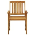 thumbnail image 5 of vidaXL Patio Chairs Outdoor Patio Dining Chair with Cushions Solid Wood Acacia, 5 of 11