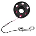 thumbnail image 3 of Scuba Diving Finger Spool Reel, Stainless Steel Nylon Line&Double Ended Bolt Snap Black 50m, 3 of 7
