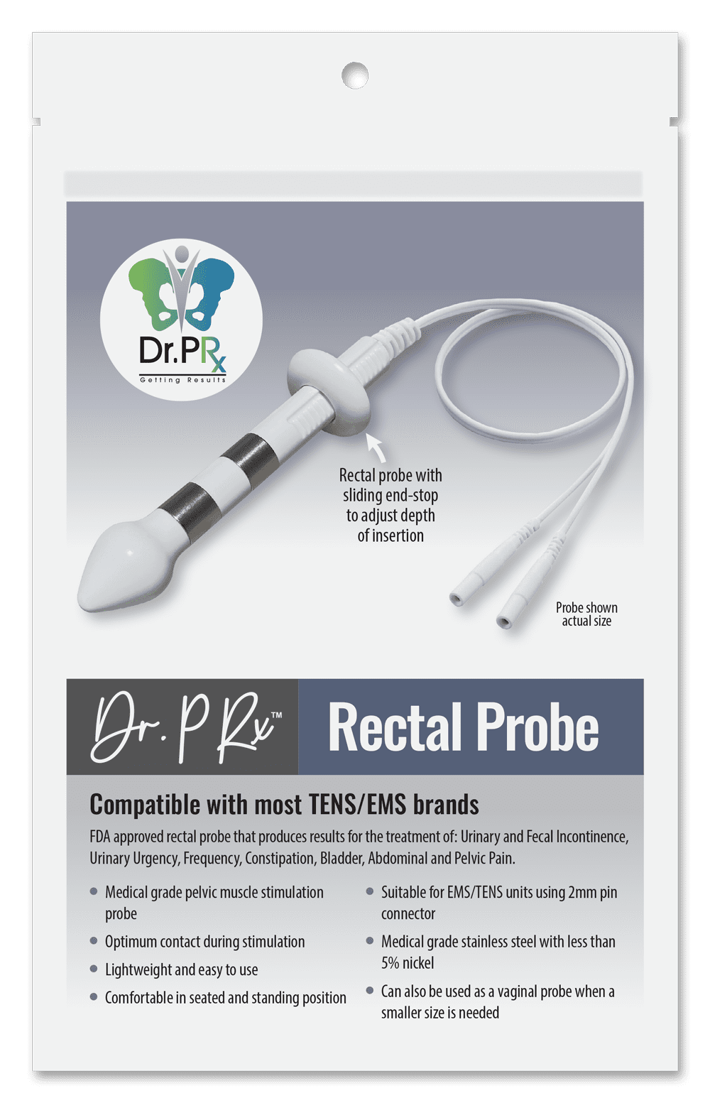 Dr.PRx™ Rectal Probe Compatible with Most TENS/EMS Brands Urinary