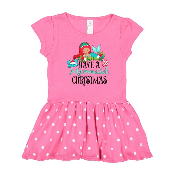 Inktastic Have a Mermaid Christmas with Crab and Seashell Gift Baby Girl Dress