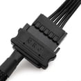 thumbnail image 5 of Cooling Fan Adapter Cable, 15 Pin SATA to 4 x 3 Pin / 4 Pin PMW 12V, 5 of 5
