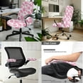 thumbnail image 2 of SCRAWLGOD Cow Print White Pink Comfy Office Chair Cover with Arm Rest Slipcovers Dustproof Desk Chair Slipcover Anti-Slip Universal Swivel Chair Protector, 3 PCS, L, 2 of 7