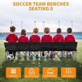 thumbnail image 7 of Lilypelle 6-Seater Sports Bench, Folding Bench Chair Sideline Bench with Back, Stadium Seats Camping Chairs Portable Team Bench for Soccer & Football Sidelines, Tailgating, Camping & Events, 7 of 7