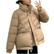 thumbnail image 1 of Chaqueta de invierno de algodón para mujer, informal, sin capucha, de manga larga, con capucha y cierre de cremallera., 1 of 6