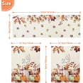 thumbnail image 3 of Fall Kitchen Curtains 3 Piece Set Pumpkin Maple Leaves Curtains Valance & Tiers for Kitchen Home Indoor Cafe 36 Inch Short Window Curtain Over Sink Window Farmhouse Thanksgiving Decor, 3 of 6