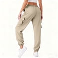 thumbnail image 4 of vigerkar Women's Cargo Pants Waterproof Joggers Hiking Pants for Womens Clothes (Khaki, XXL), 4 of 6