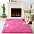 thumbnail image 7 of Arogan Modern Soft Fluffy Carpet for Living Room, Bedroom and Children's Room,Hot Pink, 5'x8 '., 7 of 7