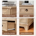 thumbnail image 2 of Joaxswe 6-Drawer Dresser, Adult Chest Tall Drawers Wood Cabinet for Bedroom, Hallway, Natural Oak, 2 of 7
