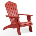 thumbnail image 6 of Adirondack Chair, Oversized Poly Lumber Fire Pit Chair with Cup Holder, 350Lbs Support Patio Chairs for Garden, Weather Resistant Outdoors Seating, Relaxing Gift for Father & Mother (Red), 6 of 6