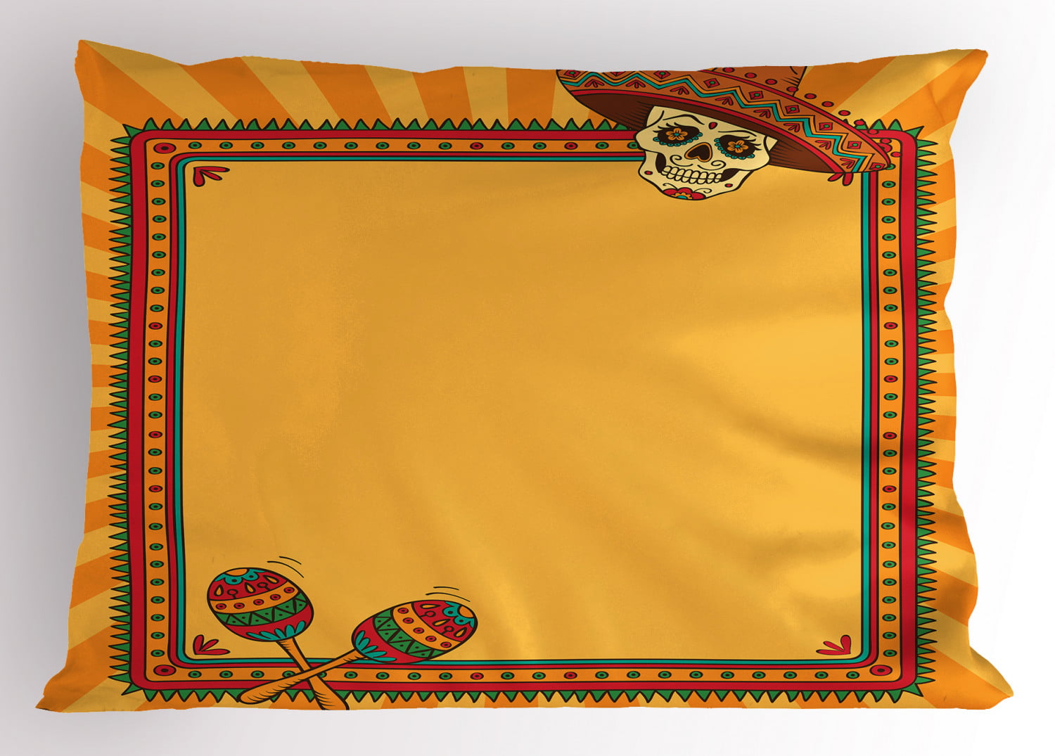 Fiesta Pillow Sham Decorative Pillowcase 3 Sizes Bedroom Decor Ambesonne 