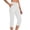 AK11-White, variant on Capri Pants For Women Summer Straight Leg Yoga Capris High Waisted Stretchy With Pockets Tummy Control Cropped Pant Gray M