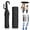 Black, variant on Creative Ring Buckle Windproof Reinforced Umbrella, Automatic Open Close Umbrella One Button with Carabiner Handle, 10-Rib Reinforced Travel Umbrellas for Sun and Rain