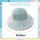 thumbnail image 2 of Sombrero de paja para mujer de 56-58cm de circunferencia, sombrero de crisantemo de encaje, conjunto de bolso de paja, gorro de lavabo de verano, protector solar, 2 of 5