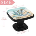thumbnail image 3 of 4 Pcs Square Cabinet Handle Cupboard Knob Drawer Pulls Handle Anchor Drawer Knobs with Screws Furniture Decoration, 3 of 5
