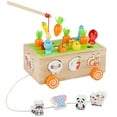 thumbnail image 2 of Wooden Animal Car Learning Toy for 0-3 Year Olds: Multifunctional Baby Activity Set with Shape Matching, Carrot Pulling & Driving Games – Compact, Durable, Ready-to-Play Educational Playset for, 2 of 6