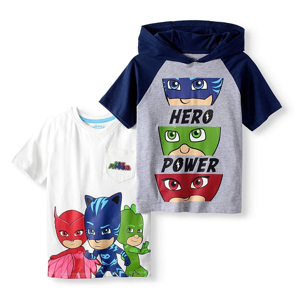 PJ Masks PJ Mask Boys' 'Hero Power' Hoodie TShirt & Character Pocket