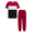 Wine Red, variant on Arshiner Boy's Pants Set - 2 Piece ColorBlock Short Sleeve T-Shirt and Active Pants - Casual Clothing Outfits