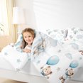 thumbnail image 4 of Manfei Kids Kawaii Bear Bedding Comforter Set, Dreamy Cartoon Style Twin Comforter Sets, Stars Cloud Print Reversible Bedding Set, Luxury Bedroom Decor, 2 Pieces, 4 of 8