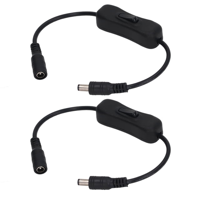 Cable de Alimentación de cc en Línea, Función del interruptor DC 12V Ampliamento Usado 2 PCS Cable de Alimentación de Cc en Línea ABS para Bomba de Agua