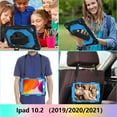 thumbnail image 5 of Allytech Kids Case for iPad 9th/8th/7th Gen 2021/2020/2019 Cover with Pencil Holder/ Shoulder Strap, 360°Rotating Kickstand Hand Strap Rugged PC + TPU Shockproof Case for iPad 10.2", Black Blue, 5 of 6