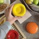 thumbnail image 5 of 6-Layer Ceramic Mini Plate Set for Dipping Sauces and Appetizers Stackable Dishware for Snacks and Condiments Food-Safe Gift Idea, 5 of 5