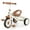 Beige, variant on Costway Kids Tricycle Toddler Trike with Adjustable Seat & Storage Basket 3 Wheel Bike Green