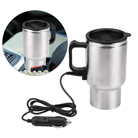 Electric Coffee Mug,12V 450ml Electric In-car Stainless Steel Travel Heating Cup Coffee Tea Car Cup