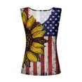 thumbnail image 4 of up to 60% off Gifts Usmixi Womens Tank Tops 4th of July Fashion Button Knitted Ribbed Slim Vest Shirts Summer Trendy Independence Day Print V-Neck Sleeveless Shirts Blouse Yellow m, 4 of 5