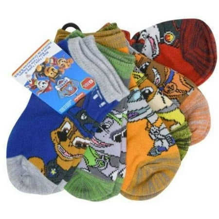 

Paw Patrol No Show Socks 6 Pack Shoes Size 7-10 Sock Size 4-6