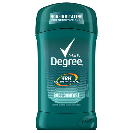 Degree Men Cool Comfort 48 Hour Protection Non Irritating Antiperspirant Deodorant Stick, 2.7