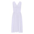 thumbnail image 1 of Vestido de Espalda Abierta para las Mujeres Cuello Sling Detalle de Encaje, Sólido Y Cuadrado Impresión Vestido sin Mangas Casual, 1 of 7