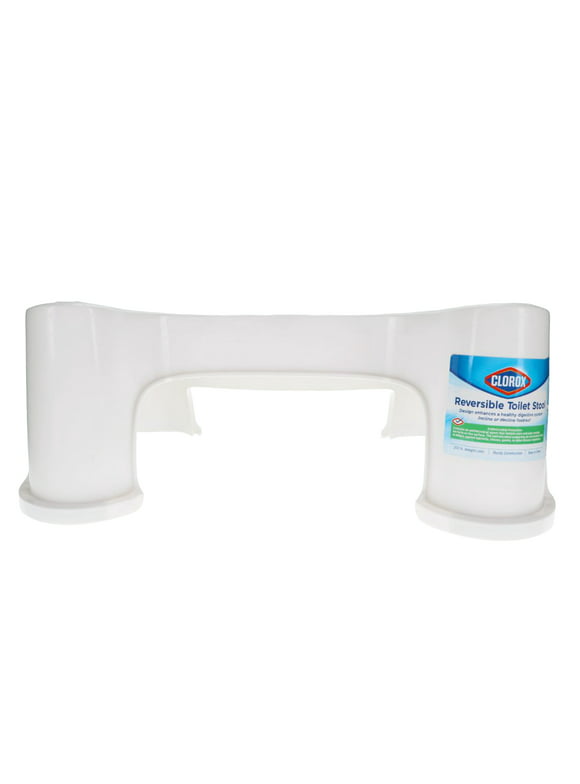 Clorox Antimicrobial Reversible Toilet Stool - Elevated Support for feet