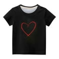thumbnail image 4 of Tdoqot Little Girls Cute T Shirts- Print Casual Cotton Short Sleeve Kids Summer Tops Black Size 8, 4 of 4