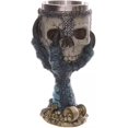 thumbnail image 1 of Copa de acero inoxidable con forma de calavera y garra de dragón, de doble pared, color azul, 1 of 3